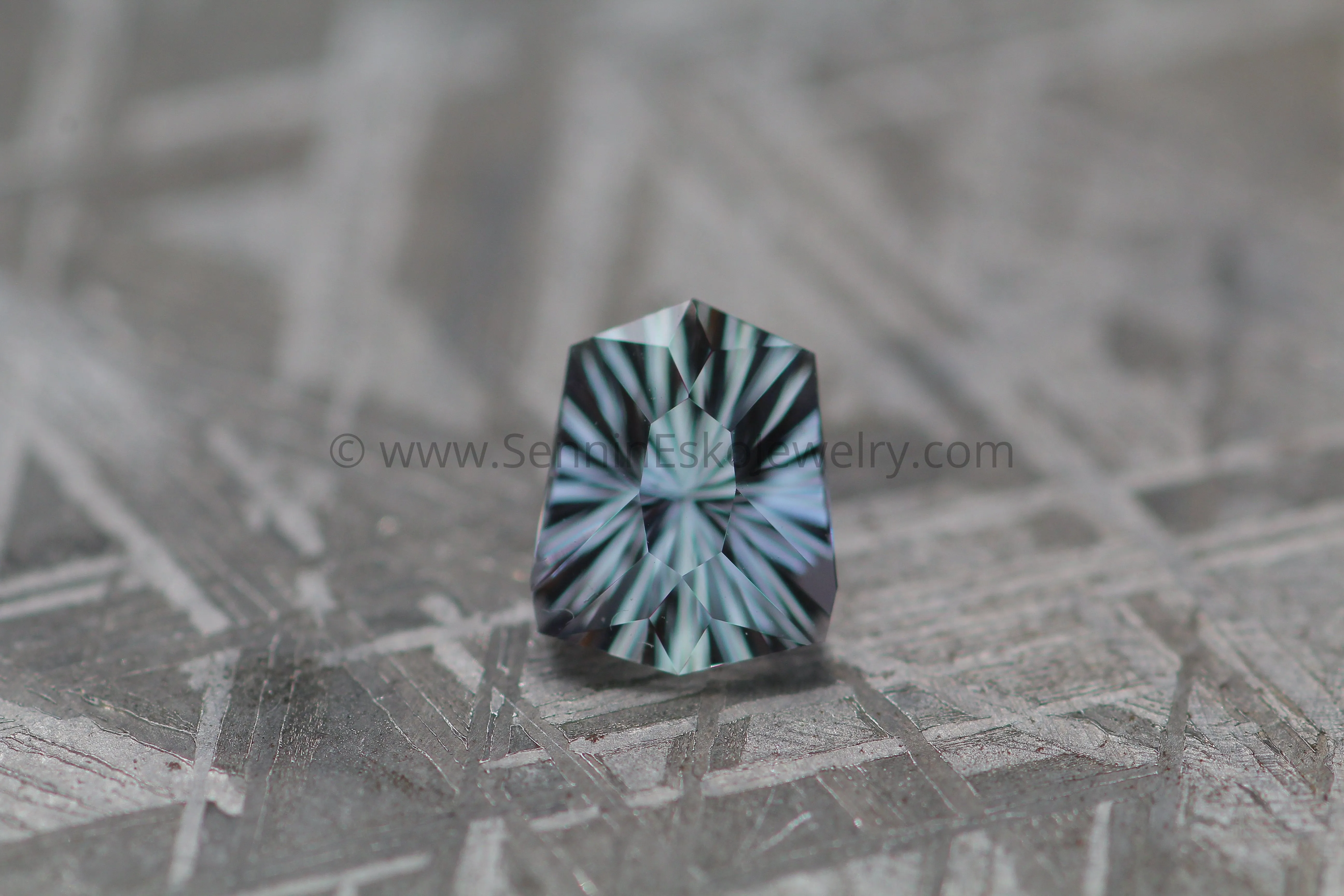1.14 Carat Gray/Lilac Sapphire Shield - Umba Sapphire - Fantasy Cut, 6.7x5.5mm