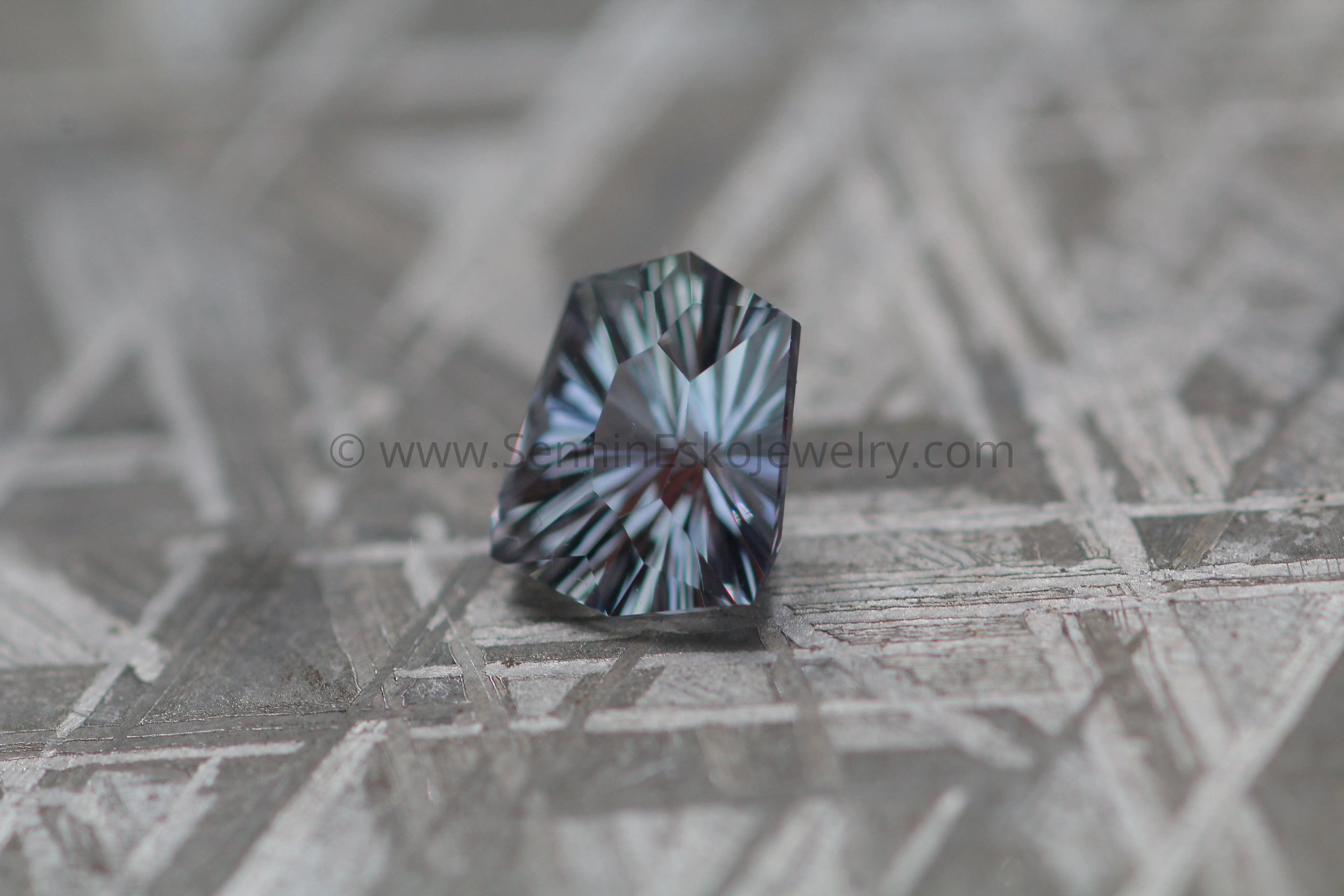 1.14 Carat Gray/Lilac Sapphire Shield - Umba Sapphire - Fantasy Cut, 6.7x5.5mm