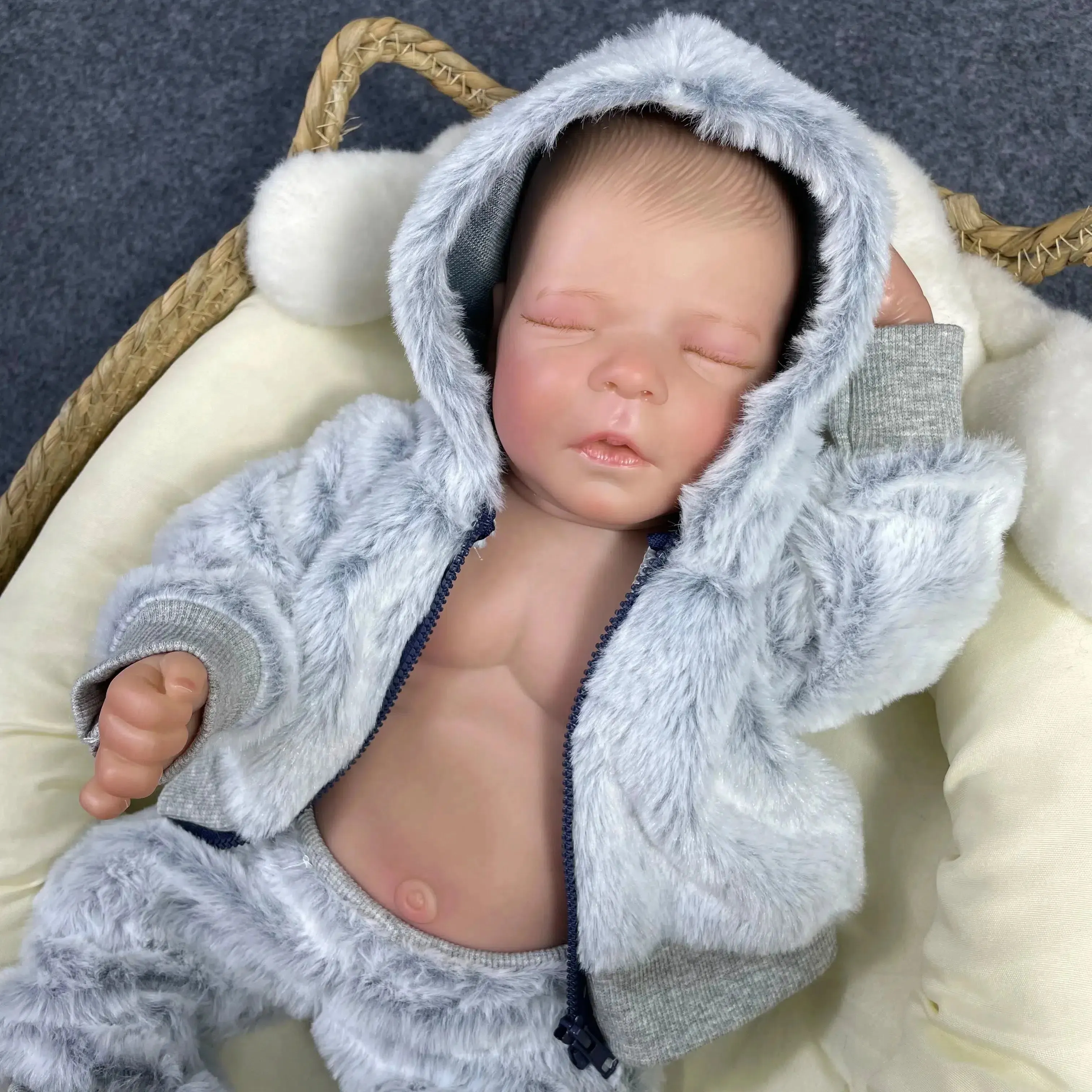 17-Inch Reborn Baby Doll, Full Silicone Vinyl Body, Boy or Girl - Timeless Charm