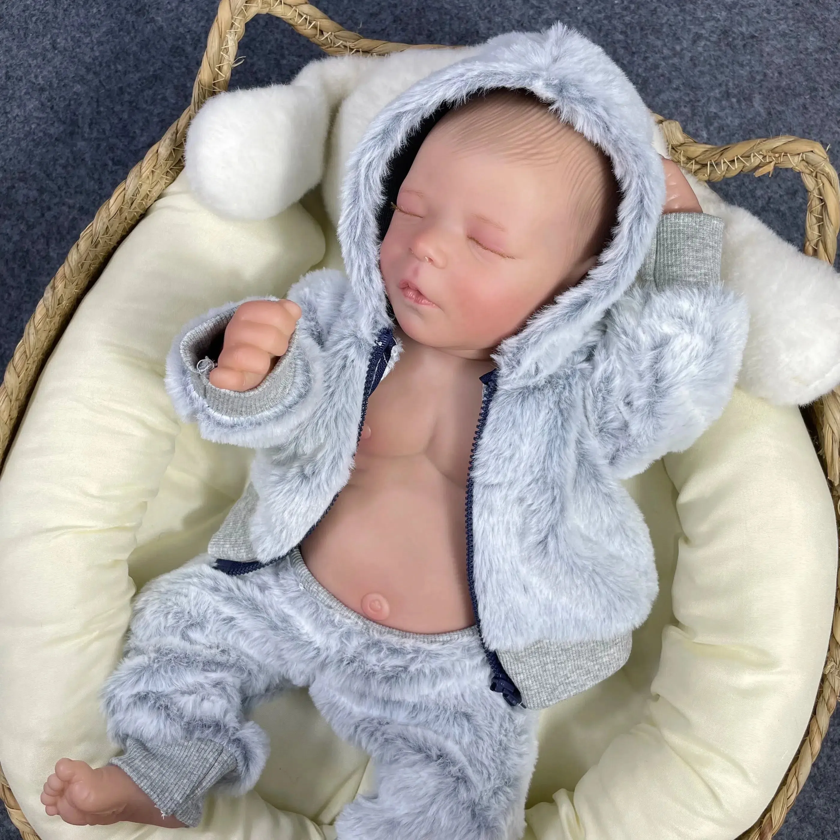 17-Inch Reborn Baby Doll, Full Silicone Vinyl Body, Boy or Girl - Timeless Charm