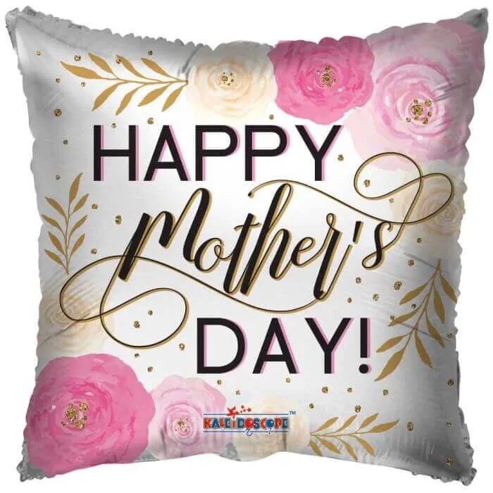18" Mother's Day Pink Roses Mylar Balloon