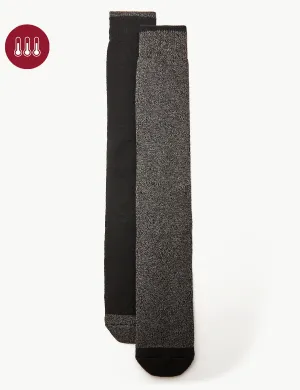2 pairs of Heatgen thermal socks with maximum warmth Marks & Spencer, gray mix
