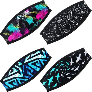 4 Pieces Diving Mask Slap Straps Cover Neoprene Swimming Waterproof Dive and Snorkel Mask Strap for Men and Women Water Sports