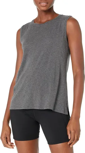 Amazon Essentials Women's Soft Cotton Relaxed-Fit Yoga Tank Top (Available in Plus Size)