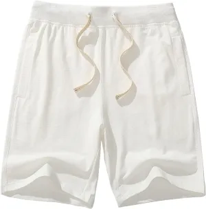 AMY COULEE Men's Casual Classic Shorts Athletic Cotton Sweat Shorts with Drawstring