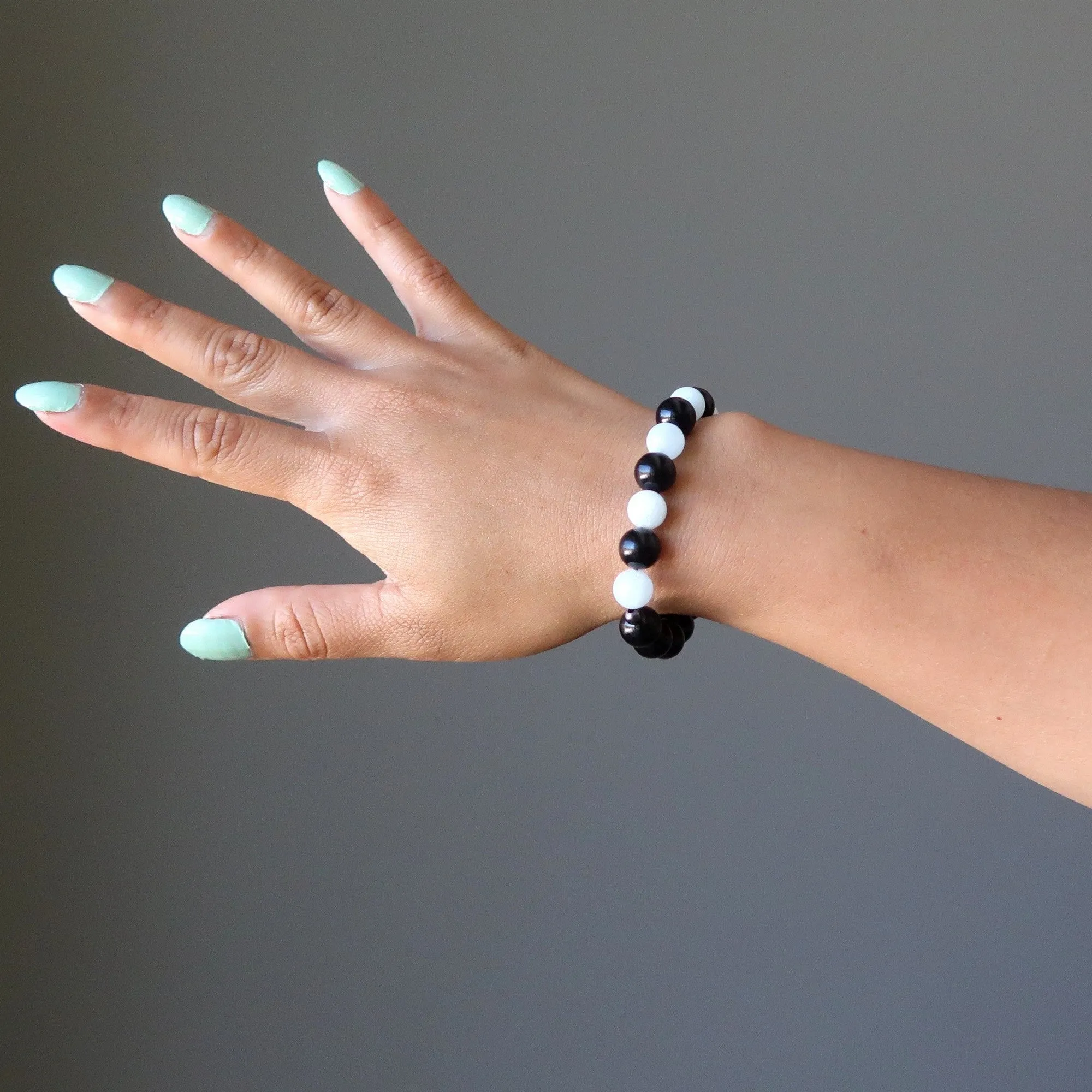 Aquamarine Rainbow Obsidian Bracelet Magic