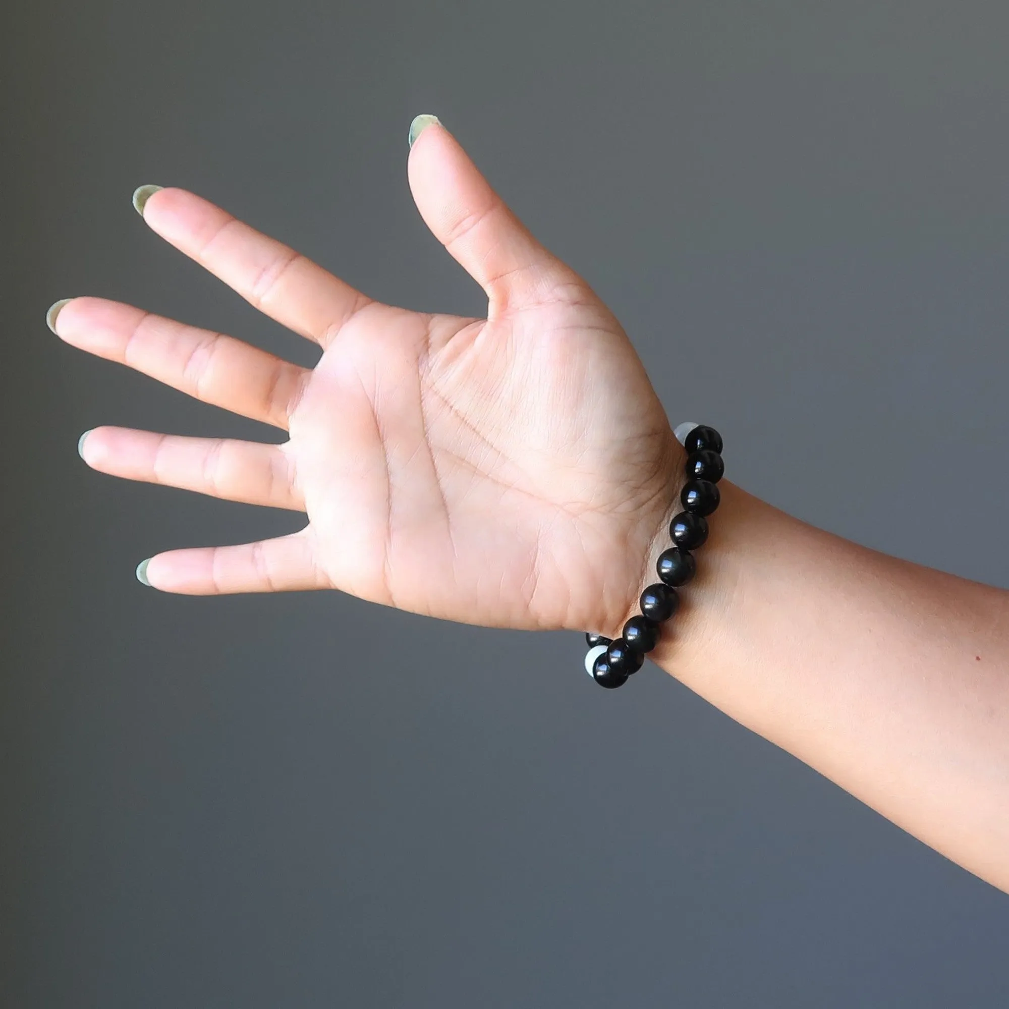 Aquamarine Rainbow Obsidian Bracelet Magic
