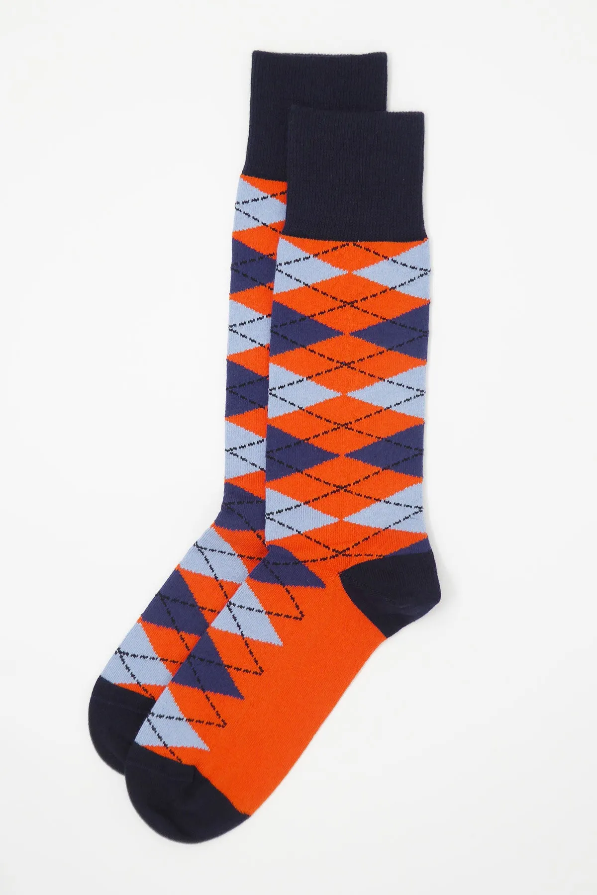 Argyle Men's Socks - Orange