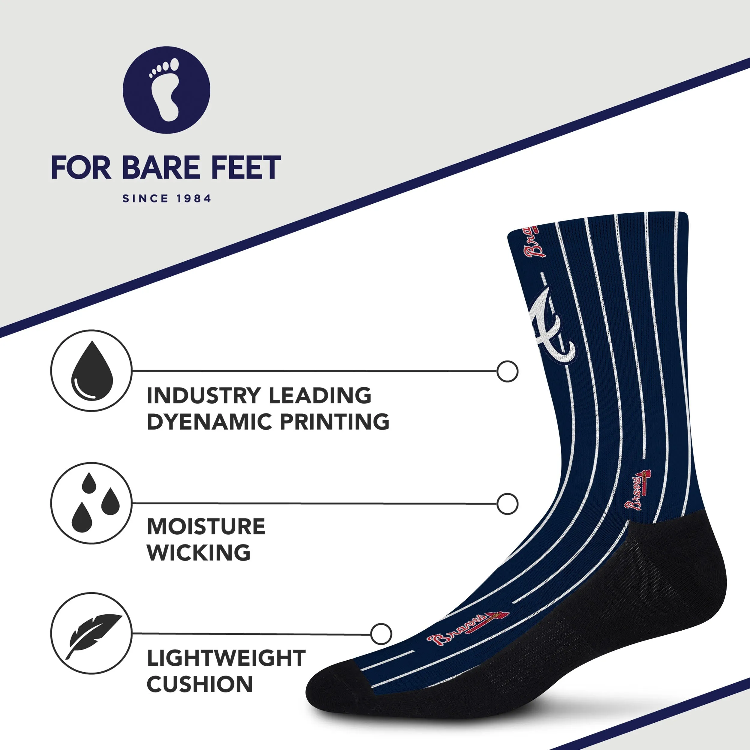 Atlanta Braves Pinstripe Socks