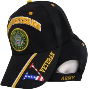 Auhafaly United States Army Veteran Men's Standard Baseball, Black, One Size