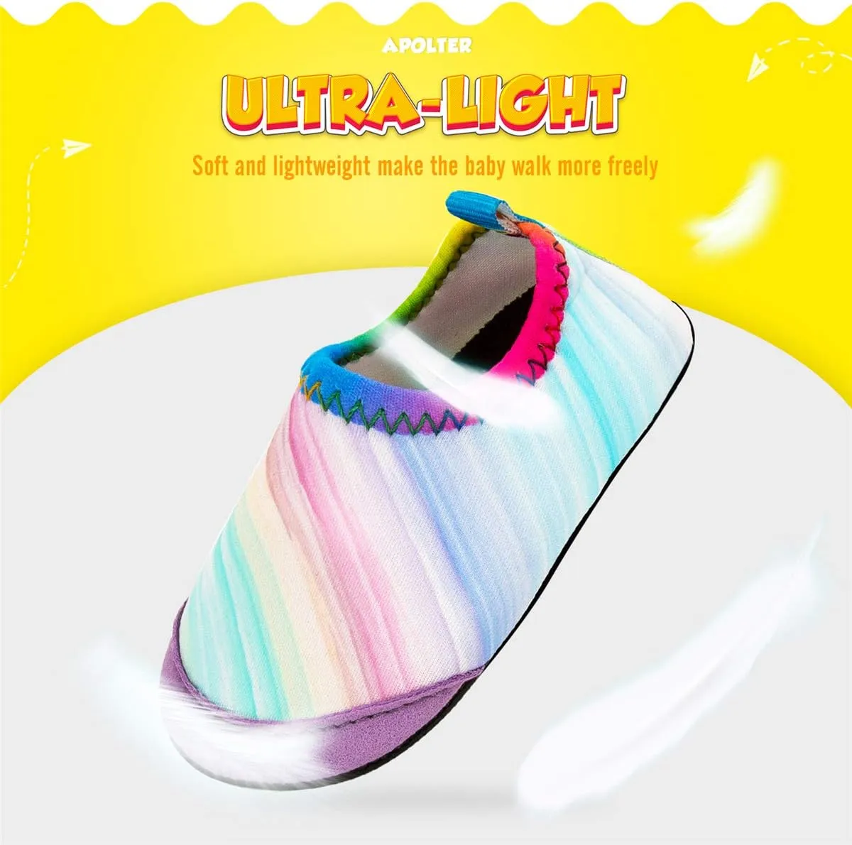 Baby Boys and Girls Swim Water Shoes Barefoot Aqua Socks Non-Slip for Beach Pool Toddler Kids