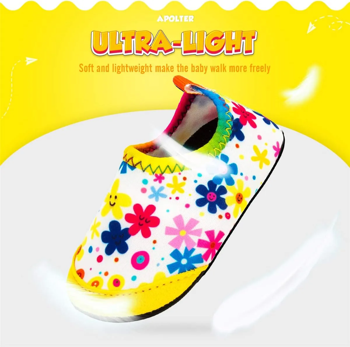 Baby Boys and Girls Swim Water Shoes Barefoot Aqua Socks Non-Slip for Beach Pool Toddler Kids