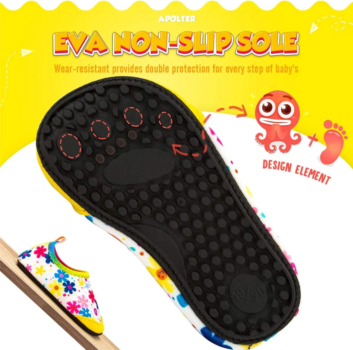 Baby Boys and Girls Swim Water Shoes Barefoot Aqua Socks Non-Slip for Beach Pool Toddler Kids