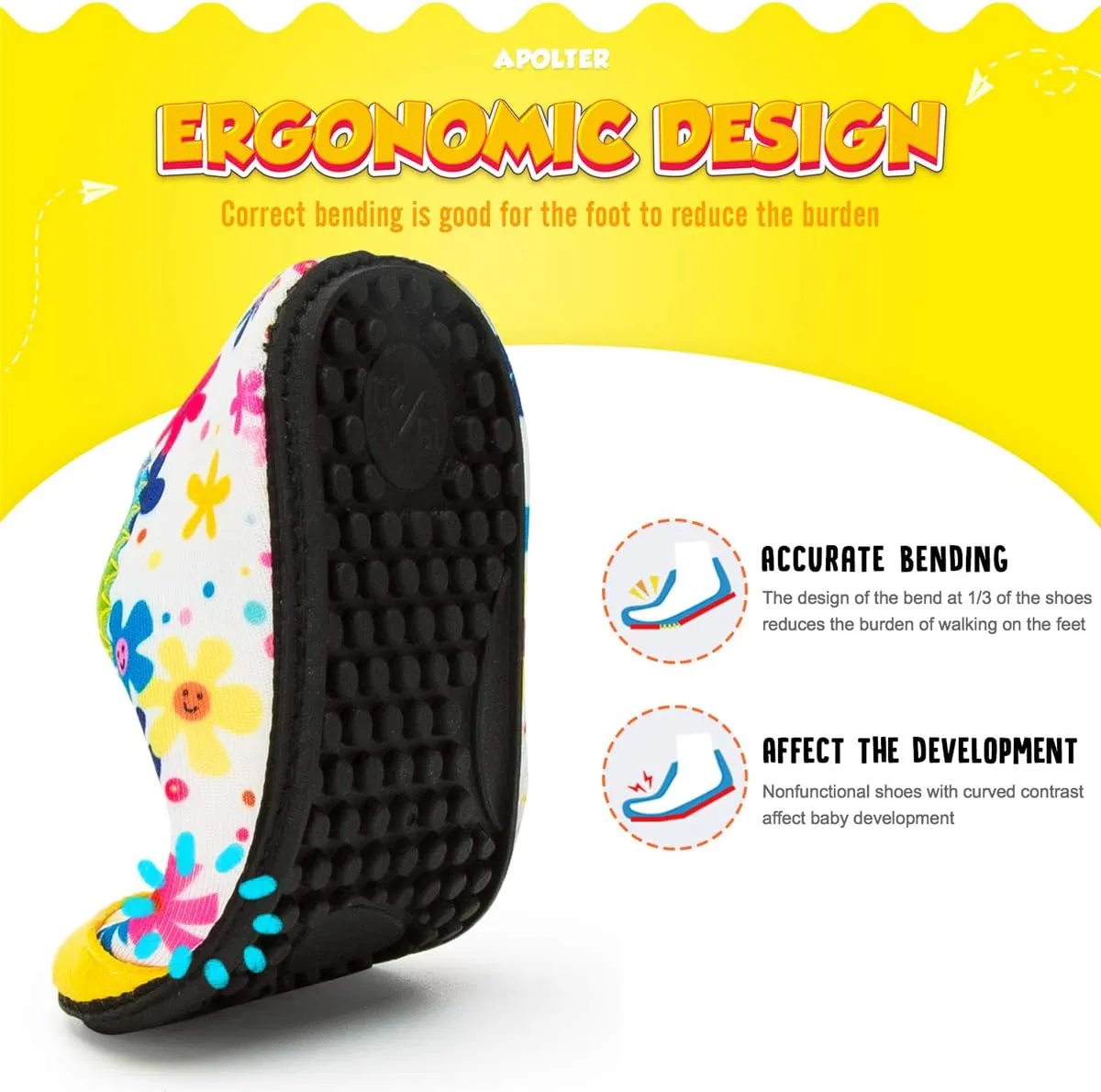 Baby Boys and Girls Swim Water Shoes Barefoot Aqua Socks Non-Slip for Beach Pool Toddler Kids