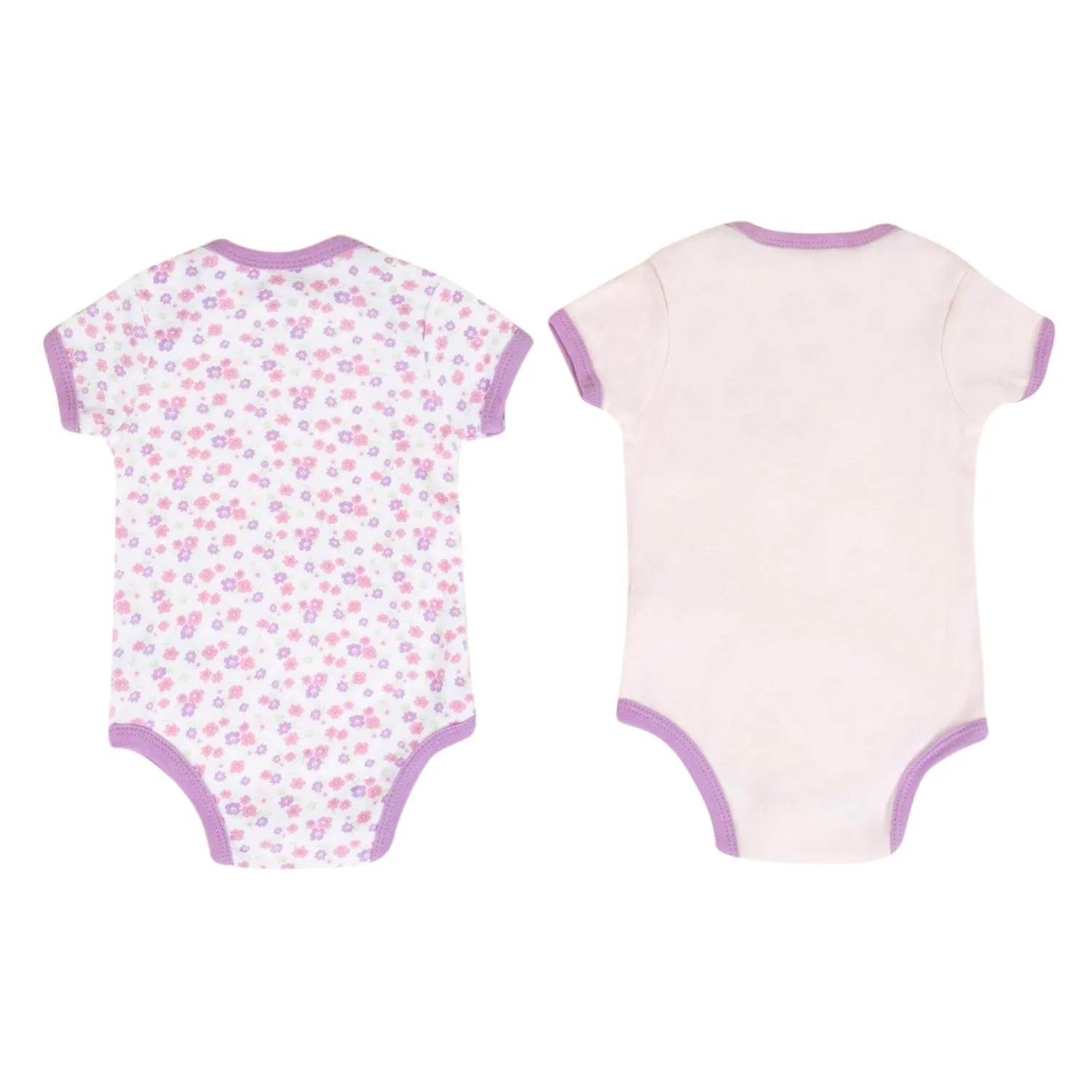 Baby Moo Adorable Gift Set 5 Piece With Bodysuits, Pyjama, Bib And Socks - Purple