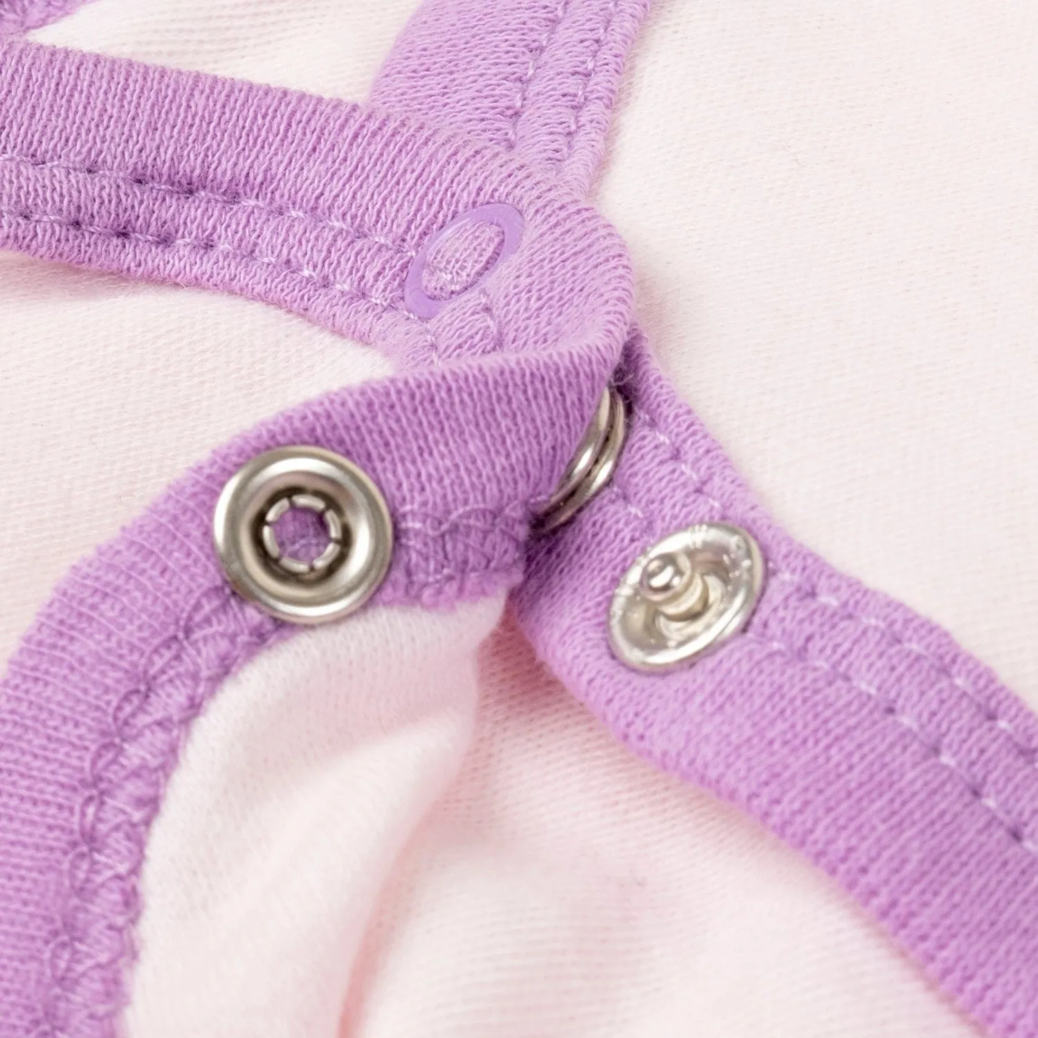 Baby Moo Adorable Gift Set 5 Piece With Bodysuits, Pyjama, Bib And Socks - Purple
