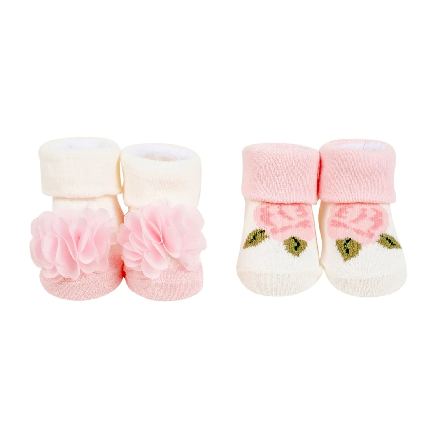 Baby Moo Born To Shine Infant Girl 4-Piece Gift Hairband And Socks Set - Pink