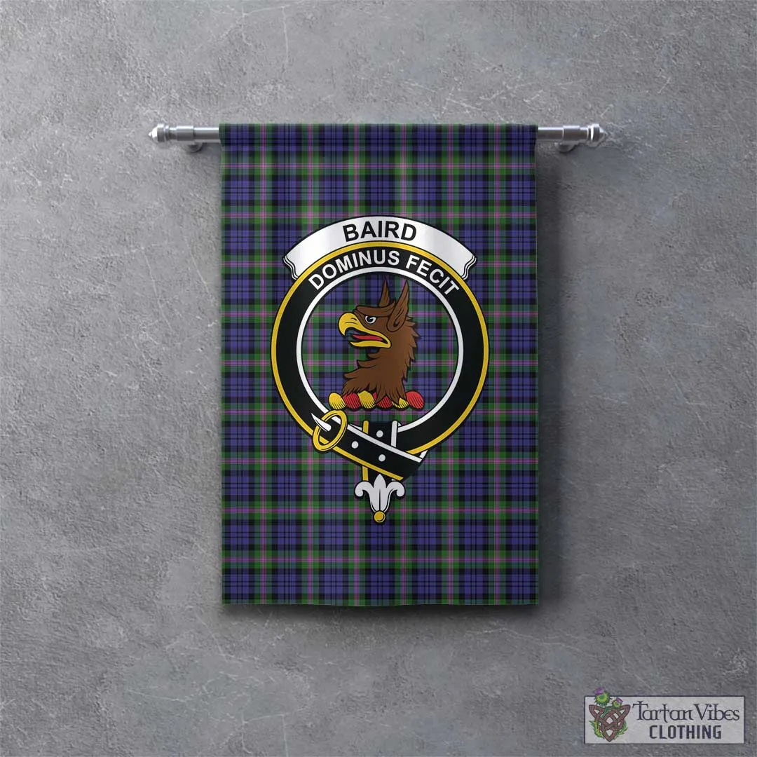 Baird Modern Tartan Gonfalon, Tartan Banner with Family Crest