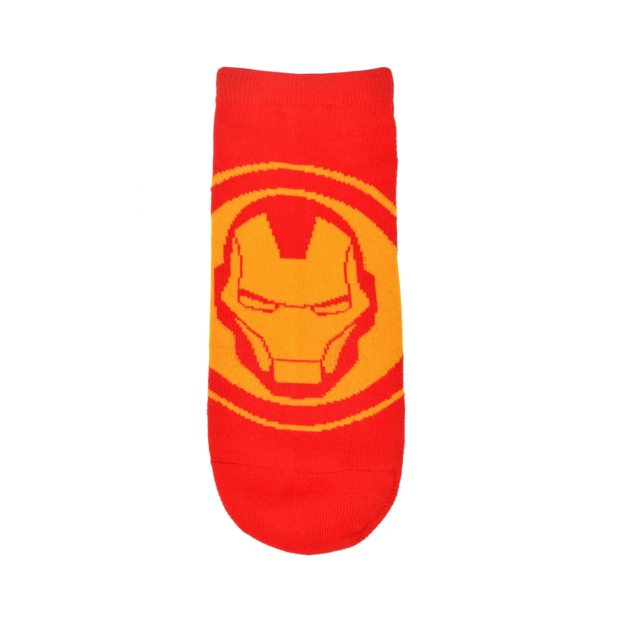 Balenzia x Marvel Character Crew & Lowcut/Ankle Length Sock for Men- "INVINCIBLE IRON MAN"Gift Pack (Pack of 2 Pairs)(Free Size) Red