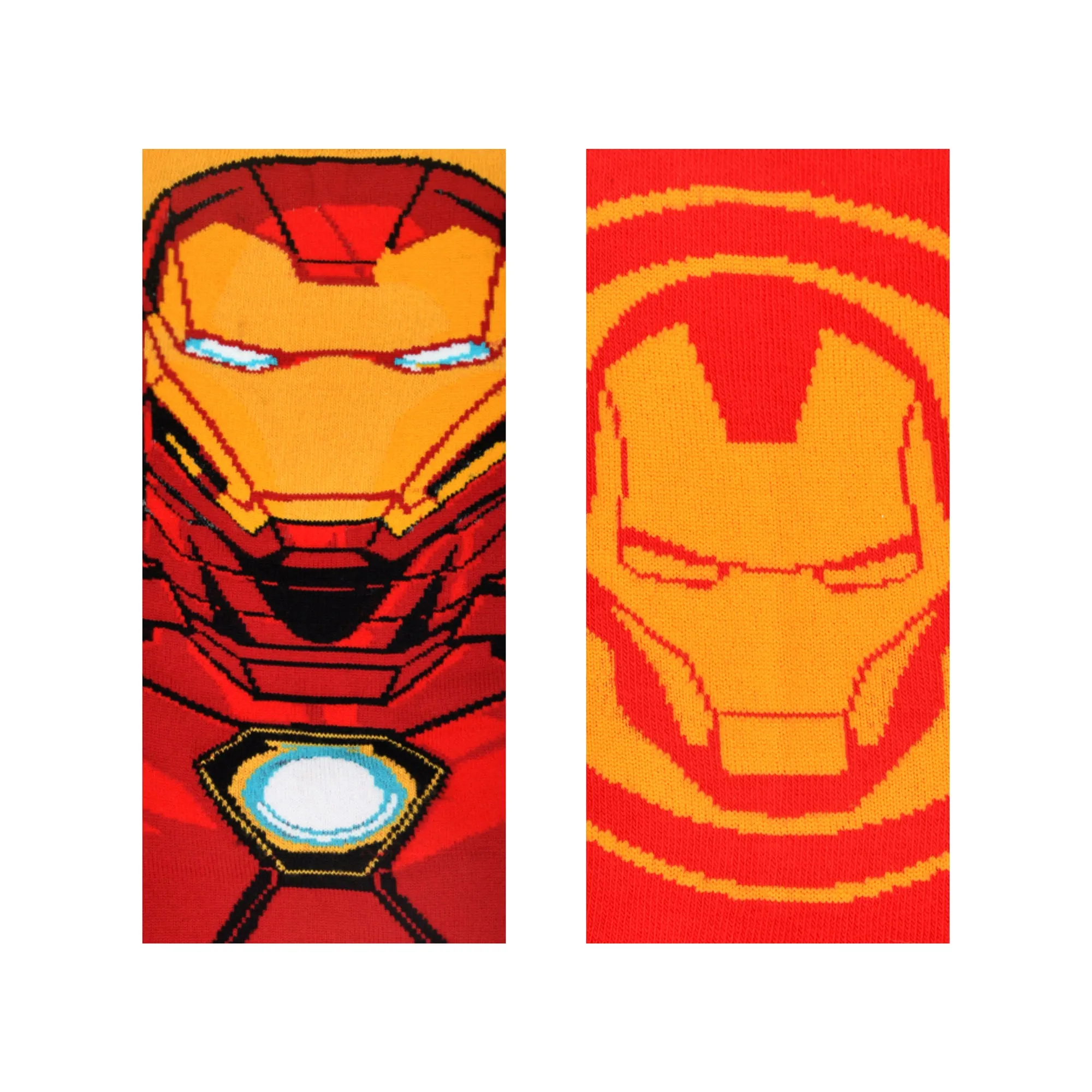 Balenzia x Marvel Character Crew & Lowcut/Ankle Length Sock for Men- "INVINCIBLE IRON MAN"Gift Pack (Pack of 2 Pairs)(Free Size) Red