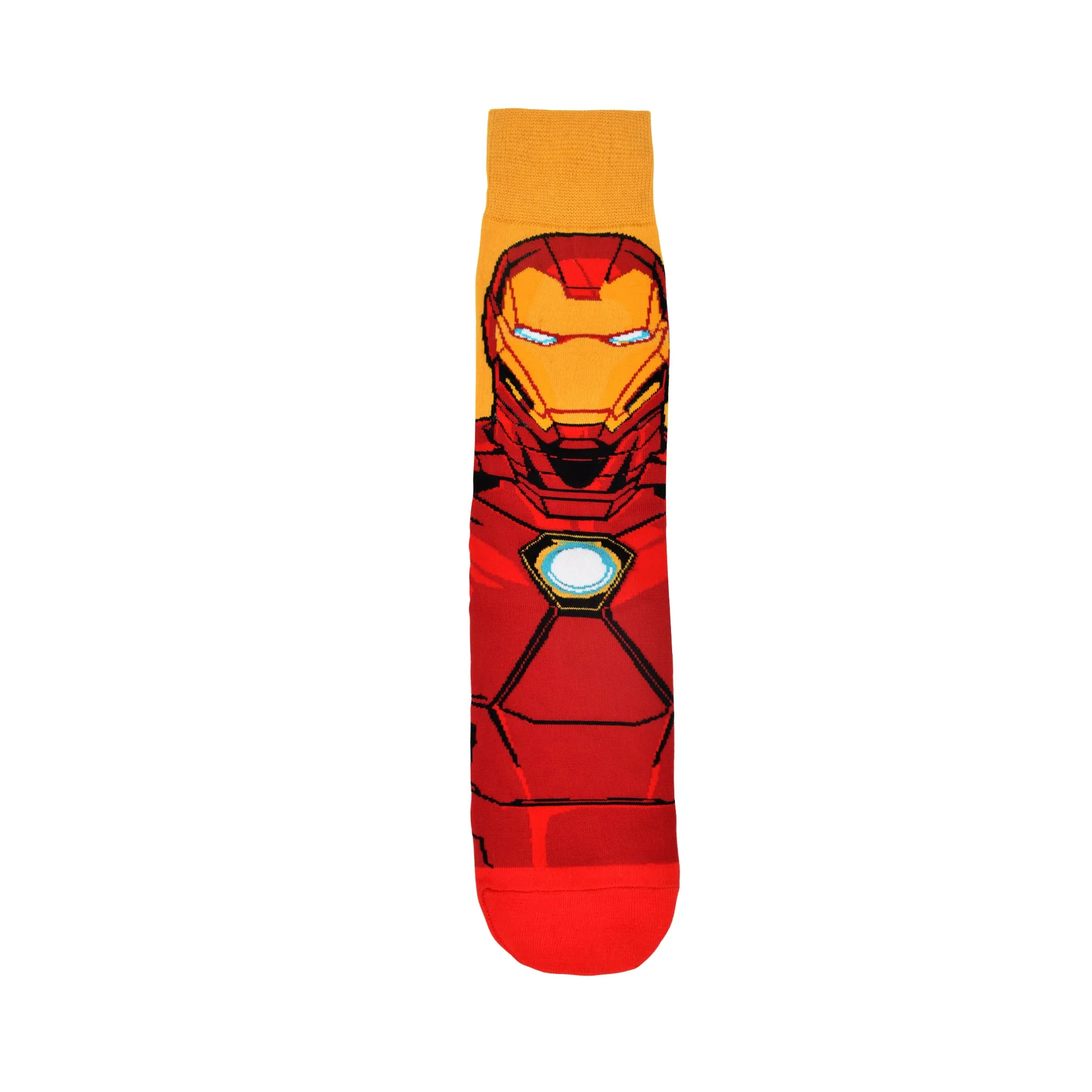 Balenzia x Marvel Character Crew & Lowcut/Ankle Length Sock for Men- "INVINCIBLE IRON MAN"Gift Pack (Pack of 2 Pairs)(Free Size) Red