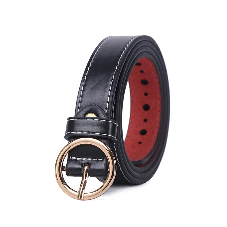 Belt Women's Korean-Style Simple White Student Universal Jeans Decorative All-Match Black