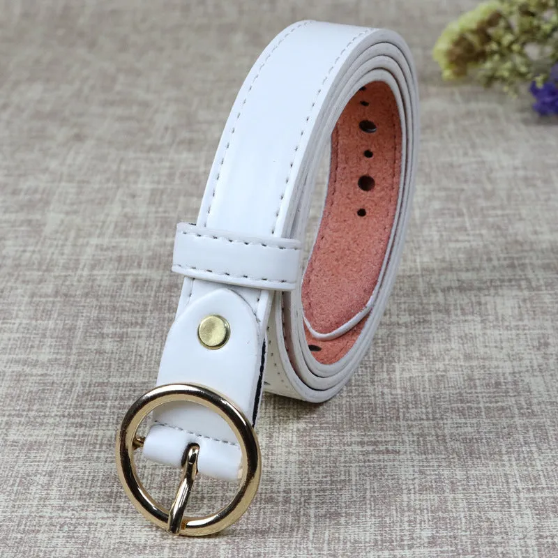 Belt Women's Korean-Style Simple White Student Universal Jeans Decorative All-Match Black
