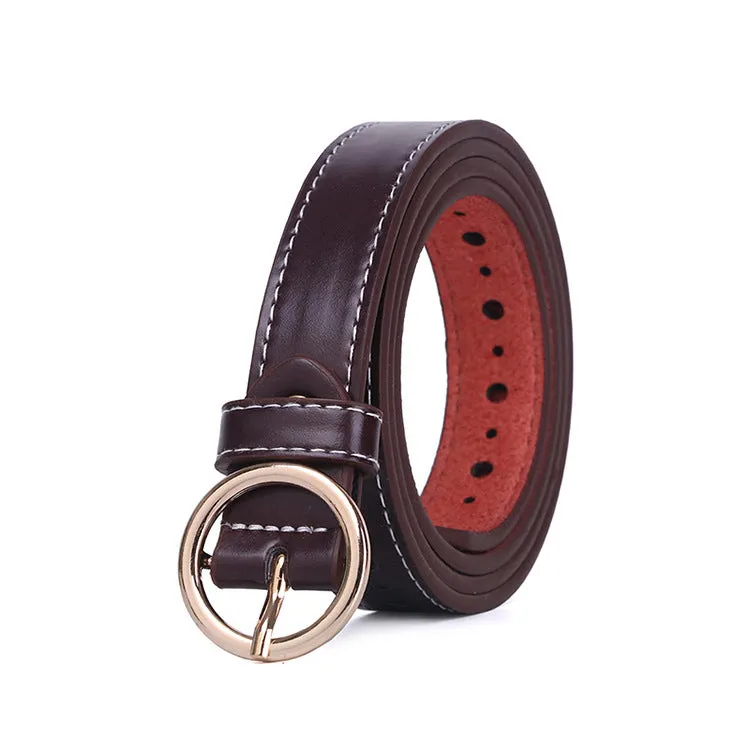 Belt Women's Korean-Style Simple White Student Universal Jeans Decorative All-Match Black