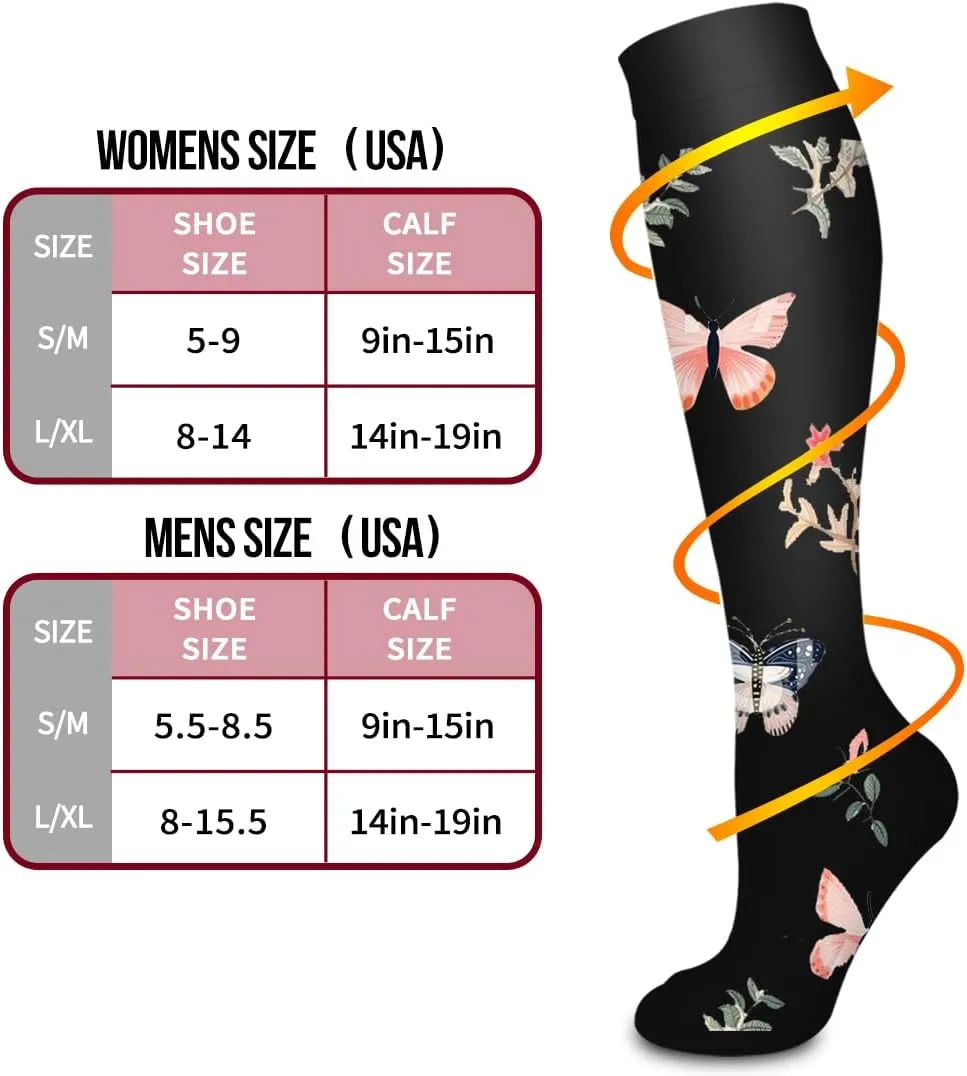 Bluemaple Copper Compression Socks For Women & Men Circulation - Best for Running,Nursing,Hiking,Flight&Travel