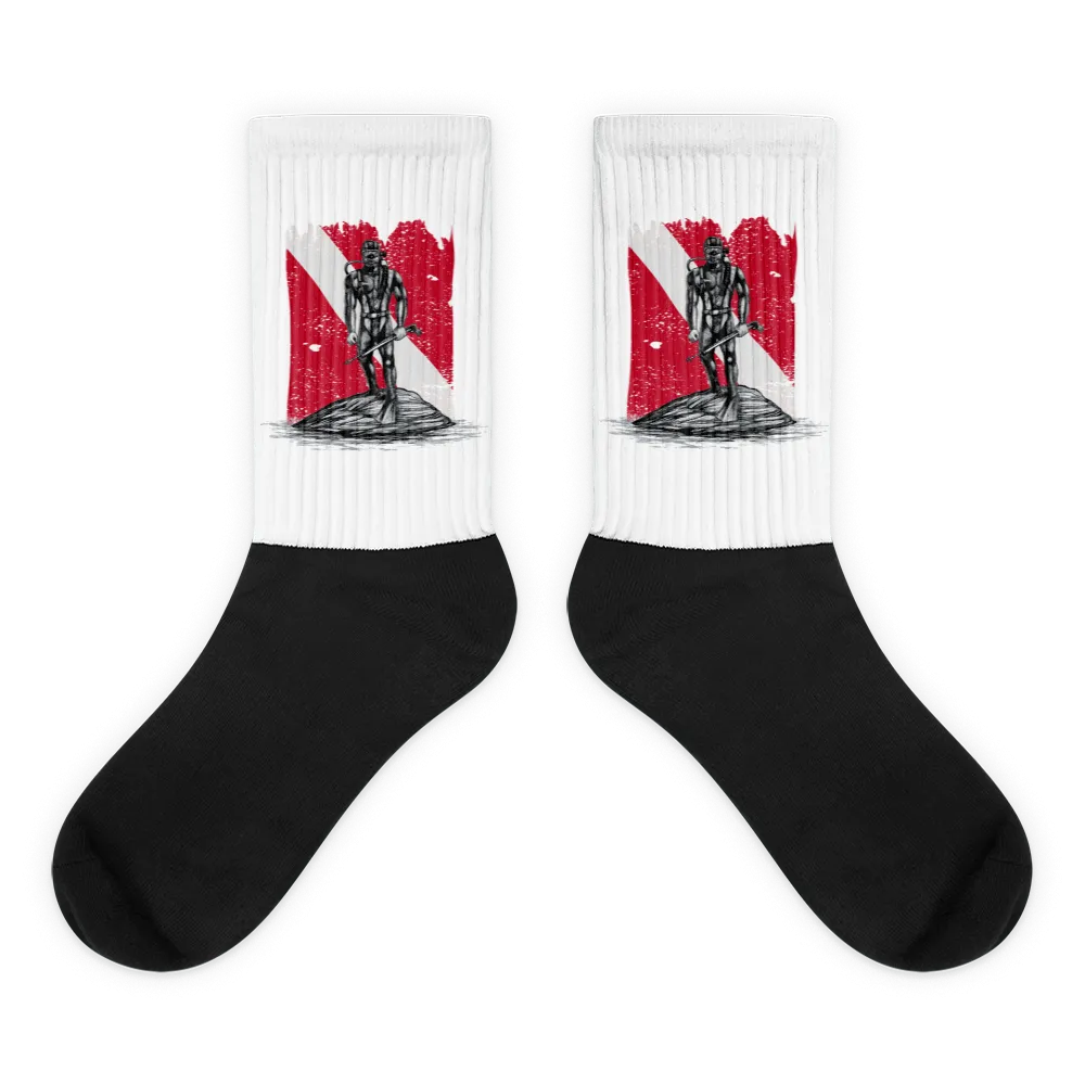 Bold Diver Black foot socks