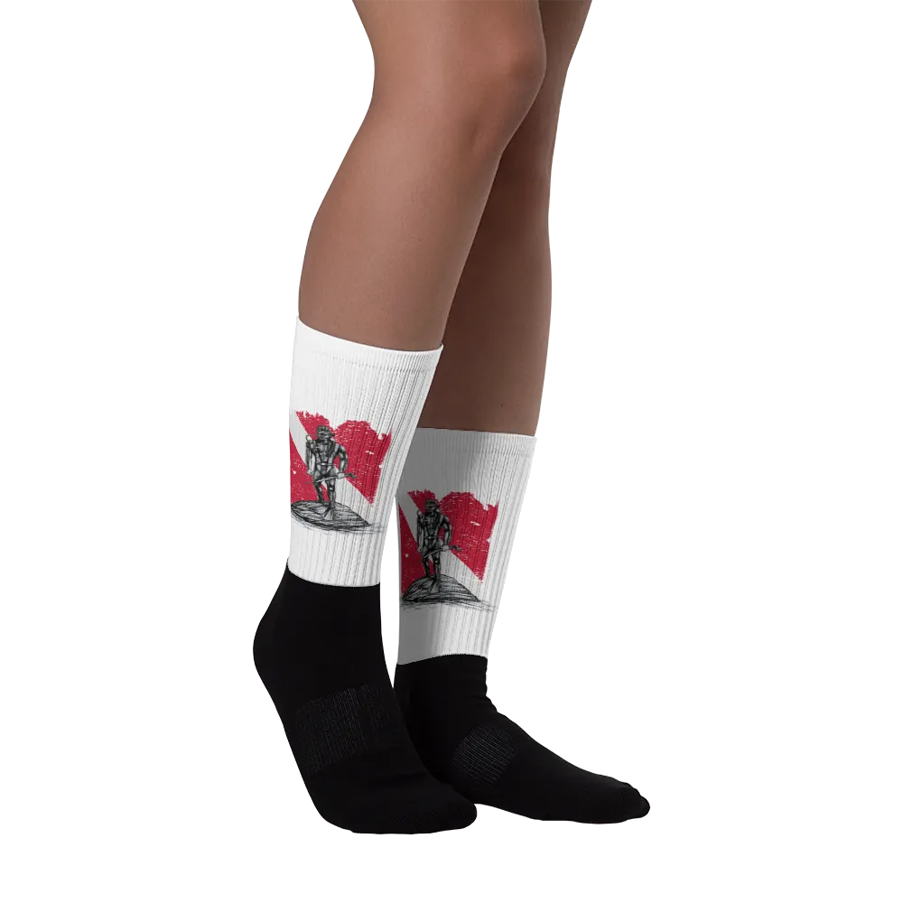 Bold Diver Black foot socks