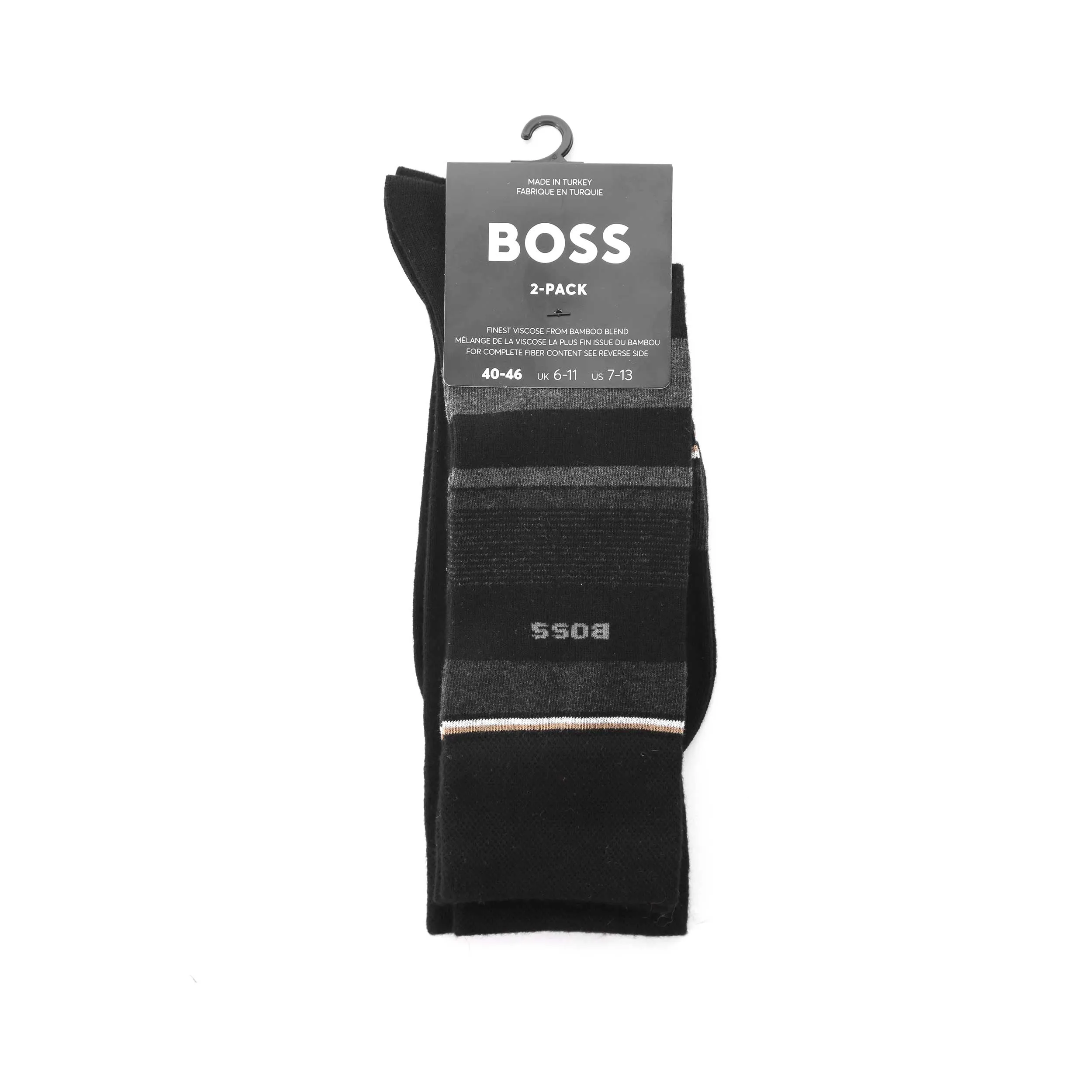 BOSS 2P RS Stripe ViBa Sock in Black