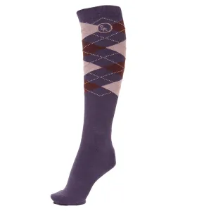 BR Equestrian Scott Classic Check Riding Kneesocks - Child