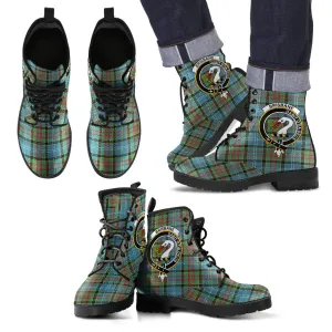Brisbane modern Tartan Clan Badge Leather Boots