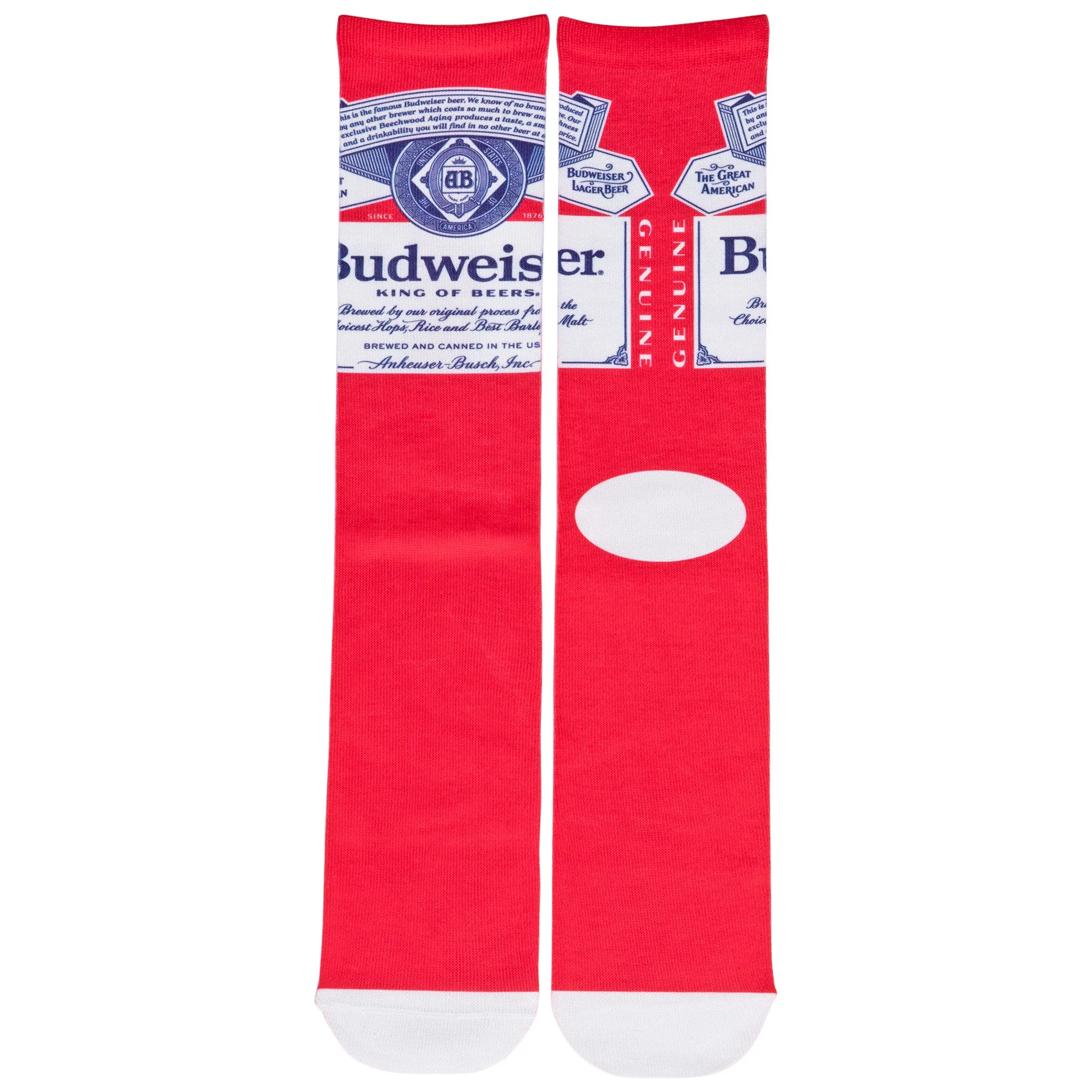 Budweiser King of Beers Genuine Logo Crew Socks