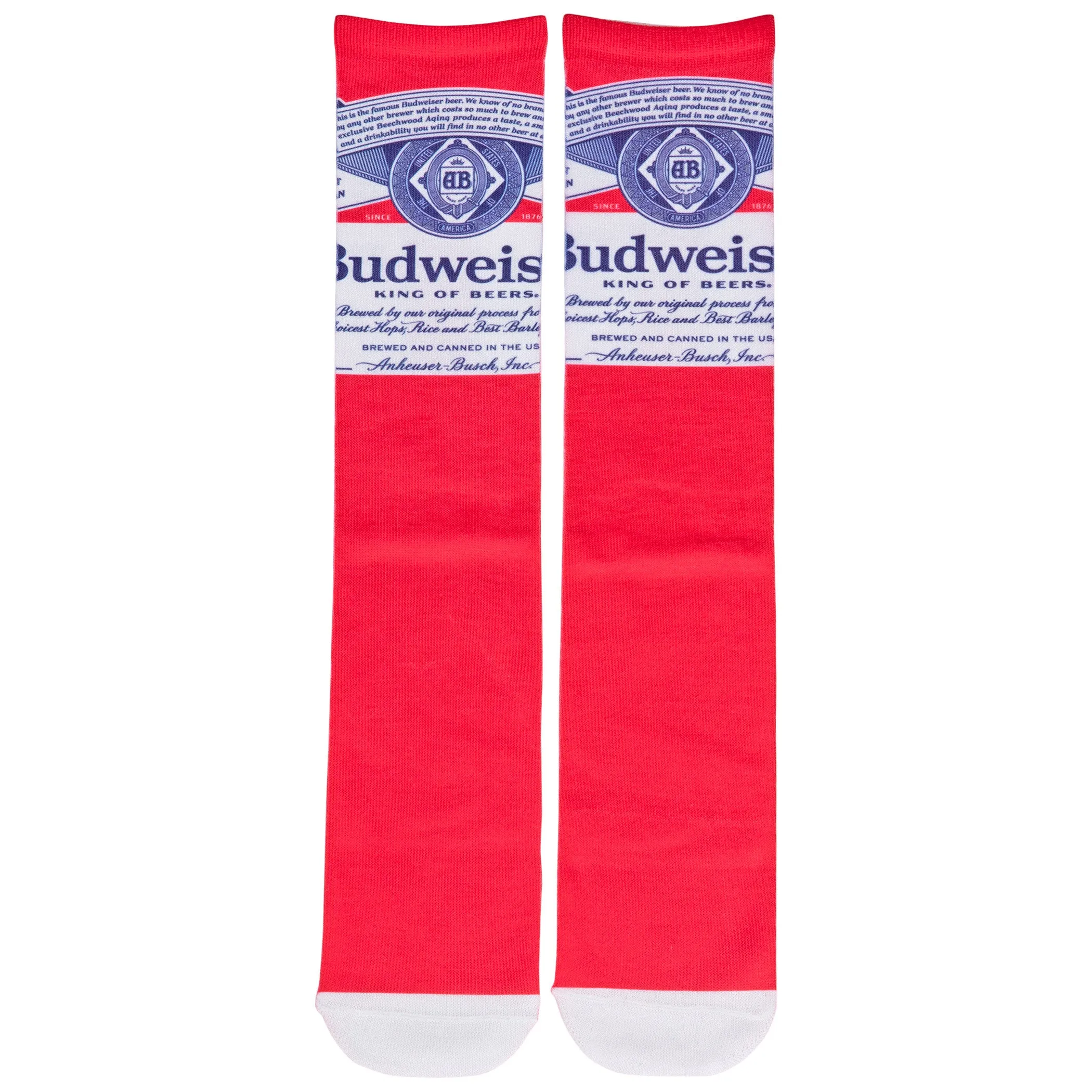 Budweiser King of Beers Genuine Logo Crew Socks