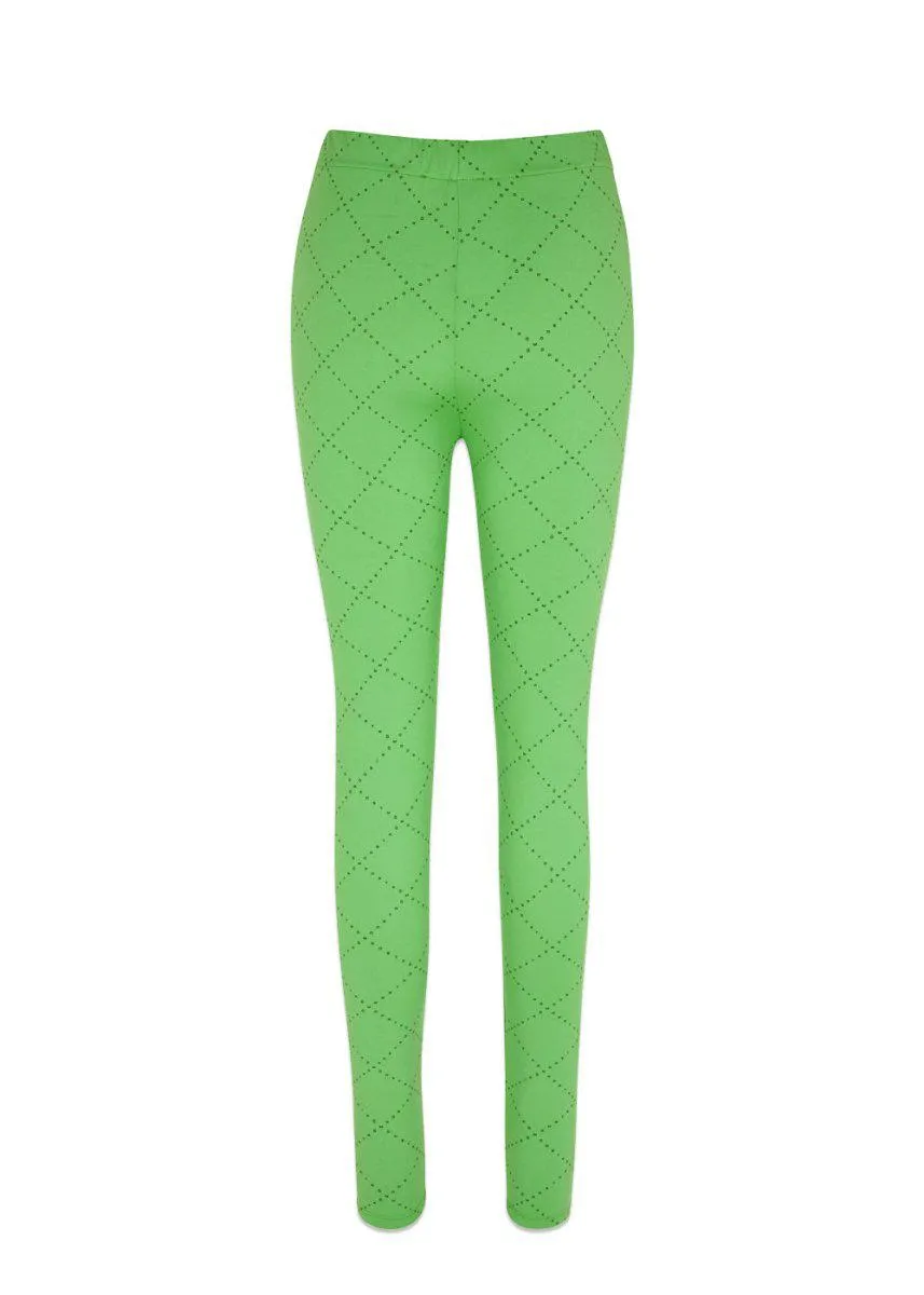 CalliopeMD print tights - Classic Green Logo