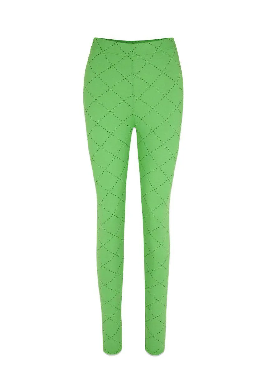 CalliopeMD print tights - Classic Green Logo