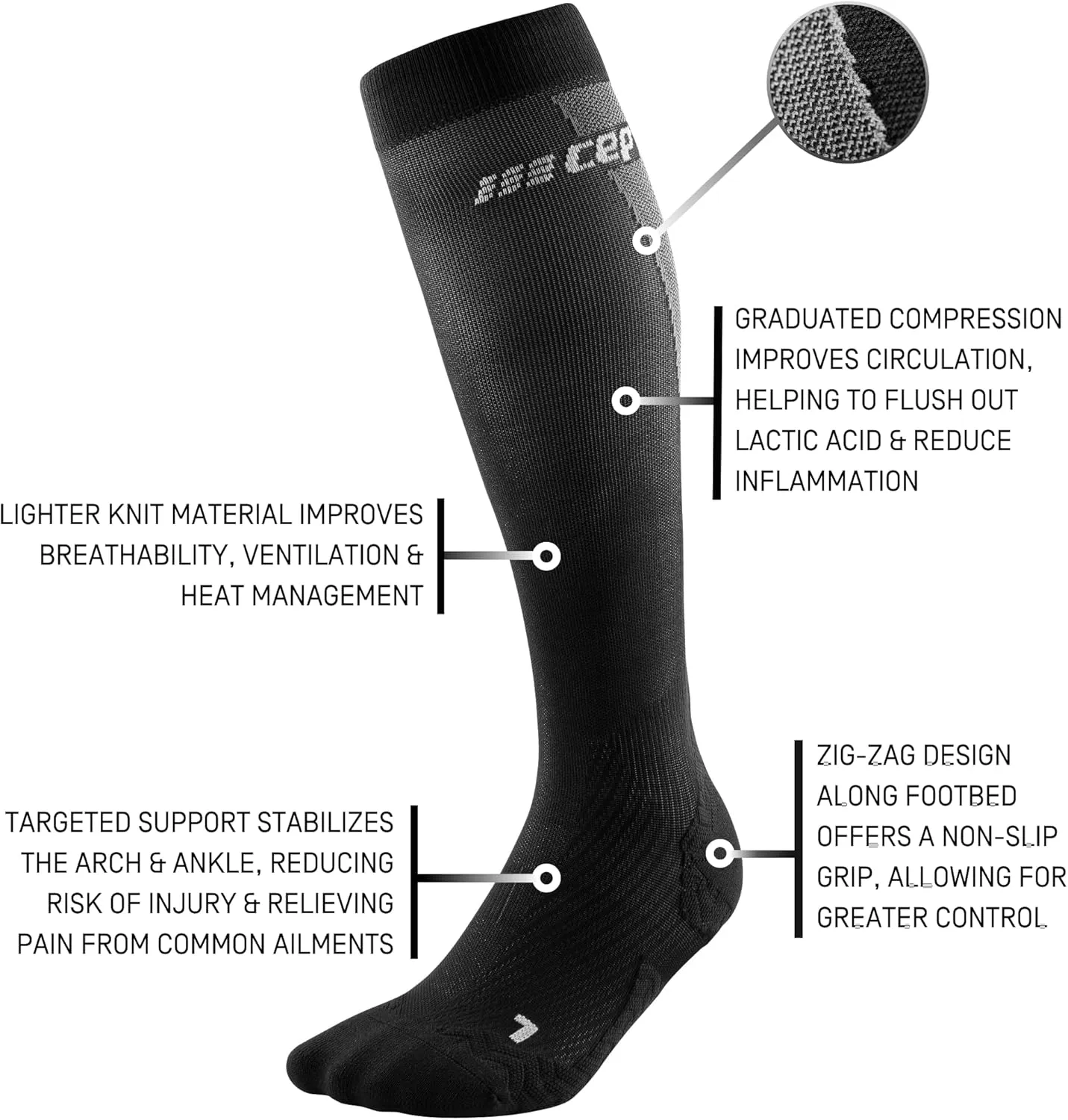 CEP 2024 Ultralight Tall Compression Socks for Men - 20-30mmHg Lightweight Knee High Performance Socks