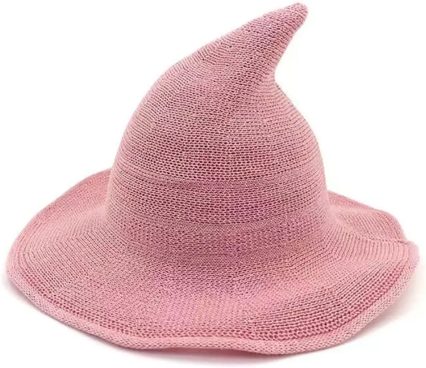 Chendvol Men's and Women's Halloween Witch Wool Hat Knitted Cap for Party Masquerade Cosplay Costume Accessory Daily
