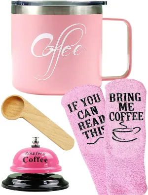 Coffee Lovers,Coffee Gifts for Coffee Lovers,Coffee Gift Basket,Coffee Ring Bell,Coffee