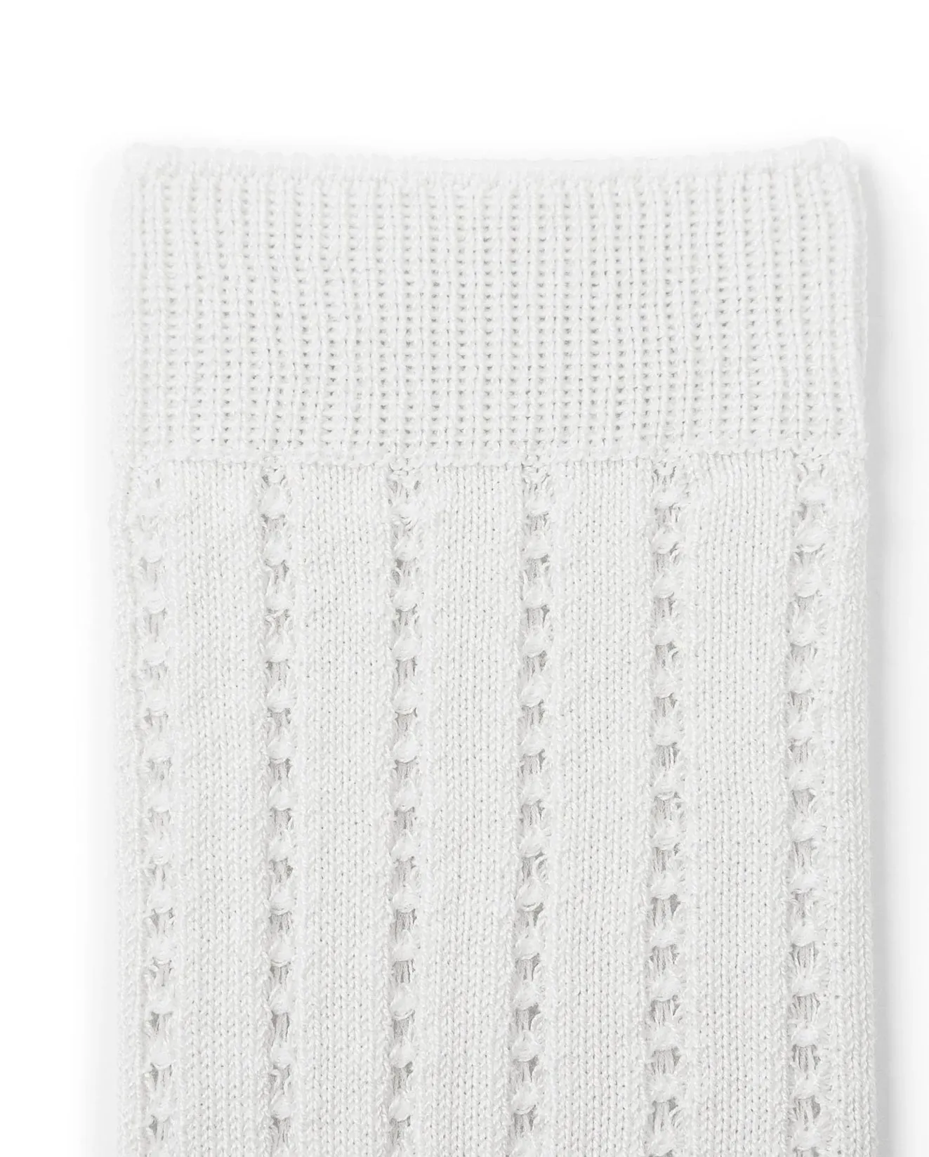 Collegien - Lightweight Openwork Knee-high Léonie Socks - Blanc Neige