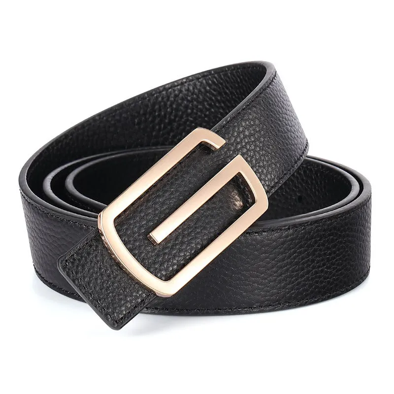 Company Annual Meeting Souvenir Gift Belt Customized Order Smooth Buckle Belt