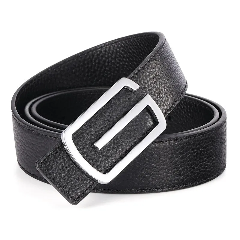 Company Annual Meeting Souvenir Gift Belt Customized Order Smooth Buckle Belt