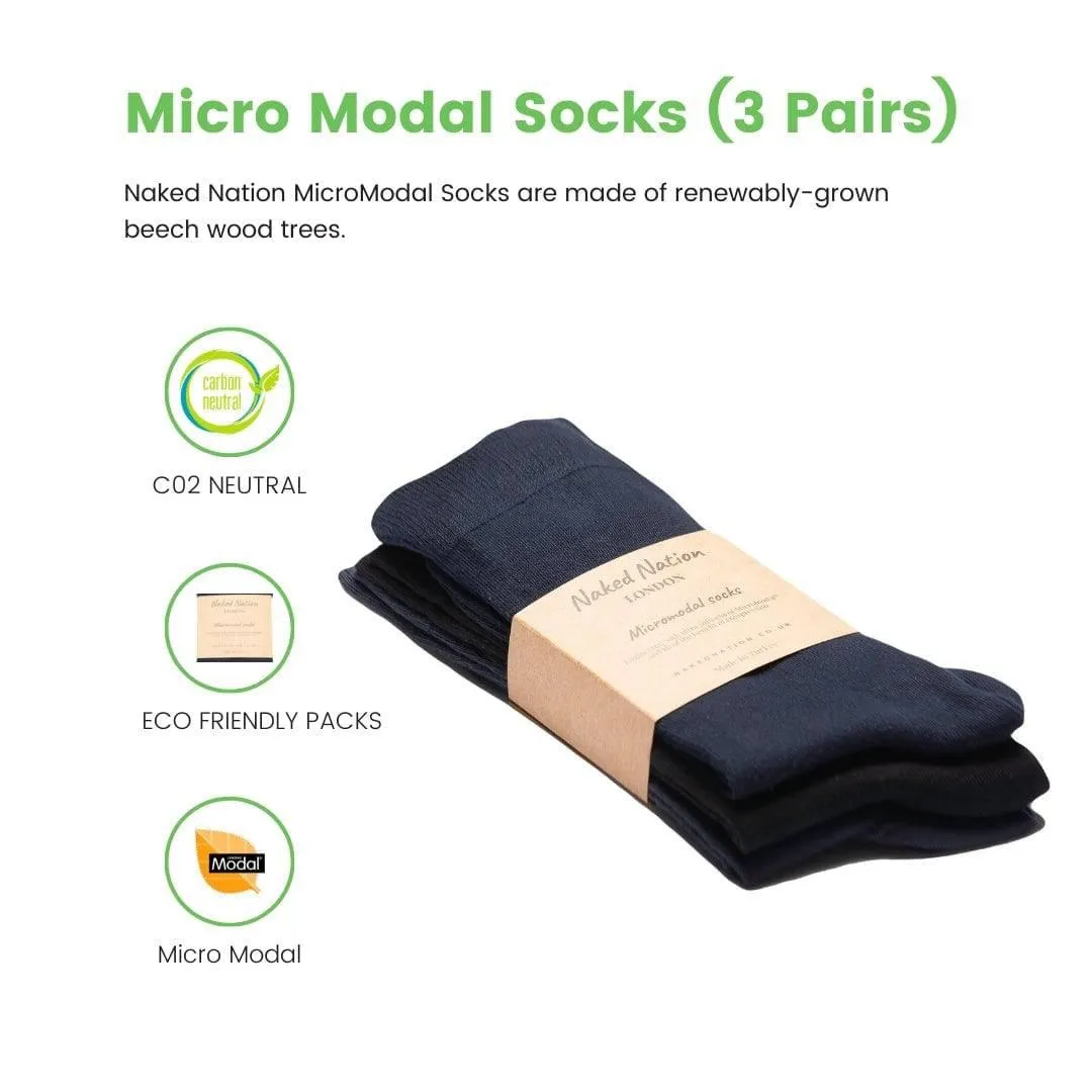 Core Compression Micro Modal Socks, 3x Pairs