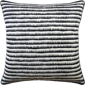 Corfu Stripe Black Pillow by Ryan Studio