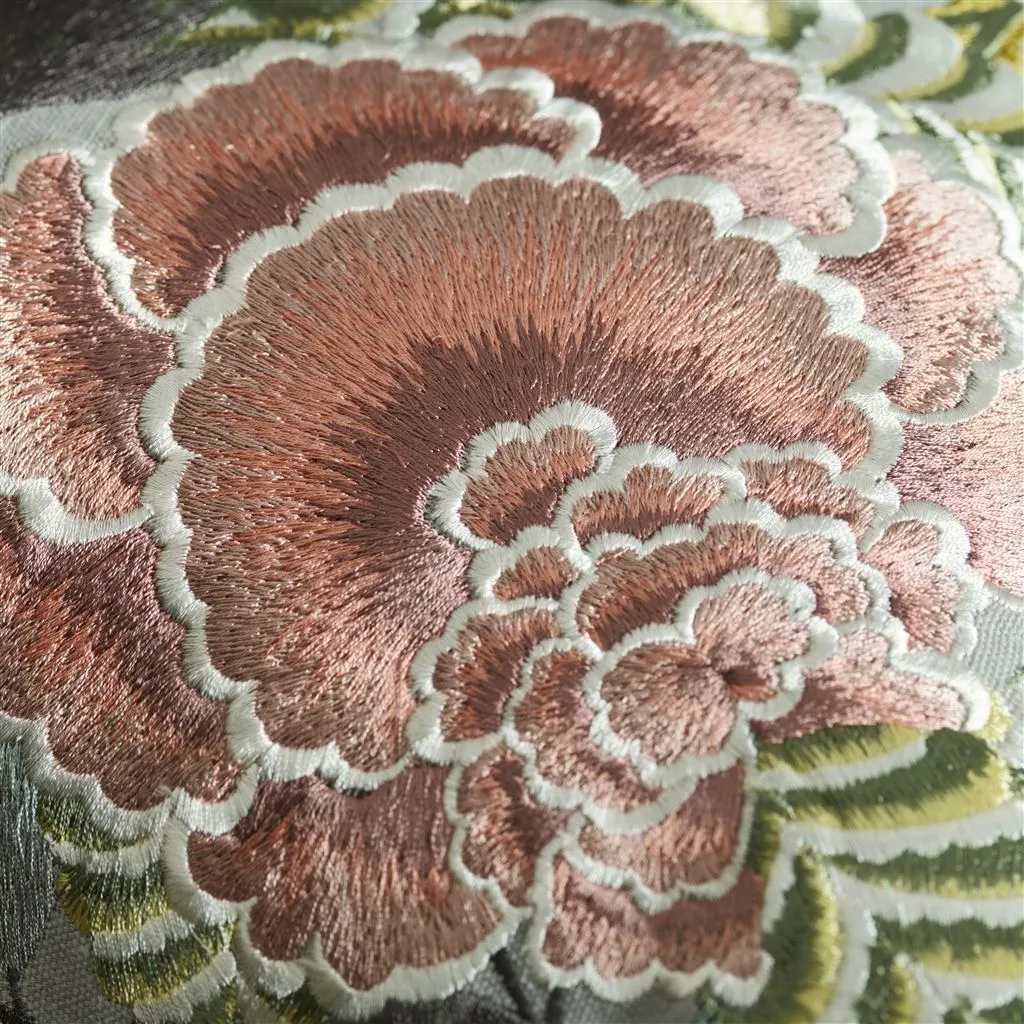 Designers Guild Brocart Decoratif Embroidered Sepia Decorative Pillow