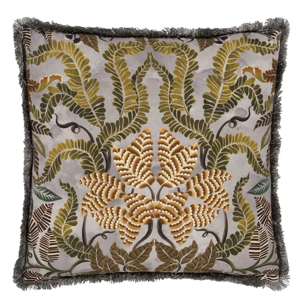 Designers Guild Brocart Decoratif Embroidered Sepia Decorative Pillow