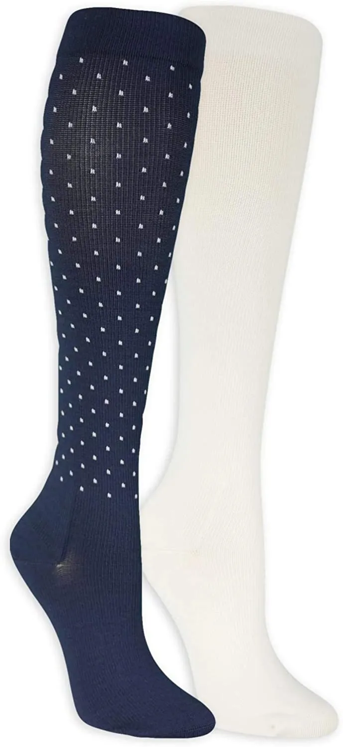 Dr. Scholls Women's American Lifestyle Collection Knee High Compression Socks 2 Pair