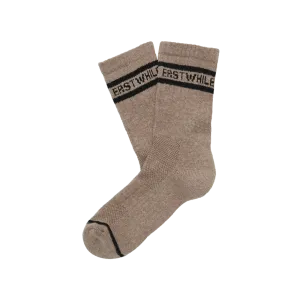 Erstwhile - Crew Logo Sock | Latte